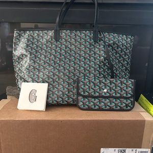 SOLD Goyard Saint Louis LEOplaine Claire Voie Teal Blue reversible t